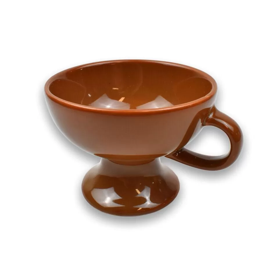 Brown Glazed Clay Home Incense Burner from Mount Athos