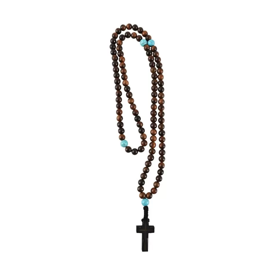 Mount Athos Prayer Rope With 100 Ηowlite Beads and Cross with Μacramé Βraiding