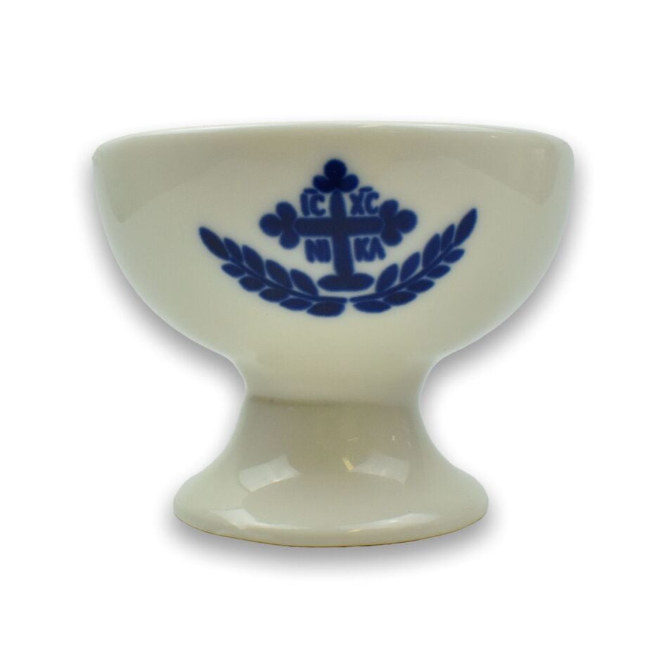 White Glazed Clay Home Incense Burner from Mount Athos