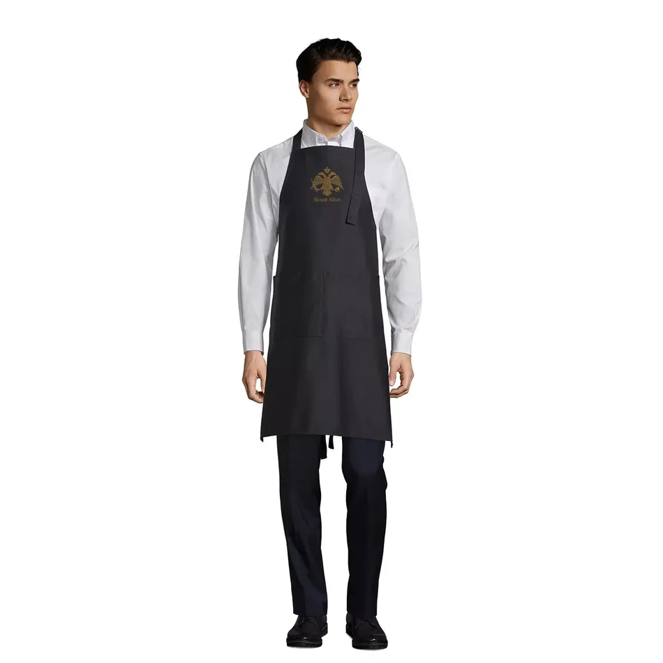 "Mount Athos" Full-Length Apron with Gold Double-Headed Eagle Embroidery