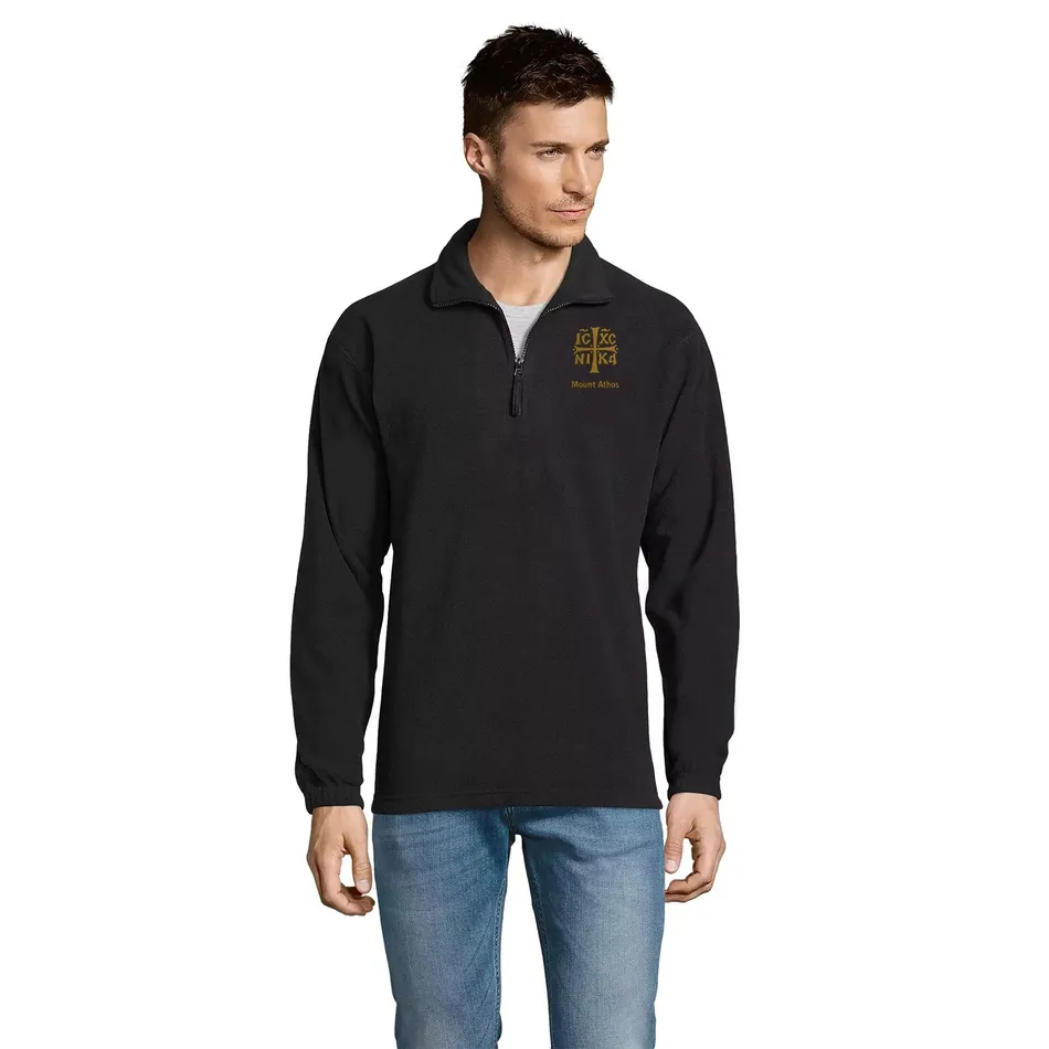 Unisex Fleece Pullover with IC XC NIKA Embroidery - Mount Athos - Small
