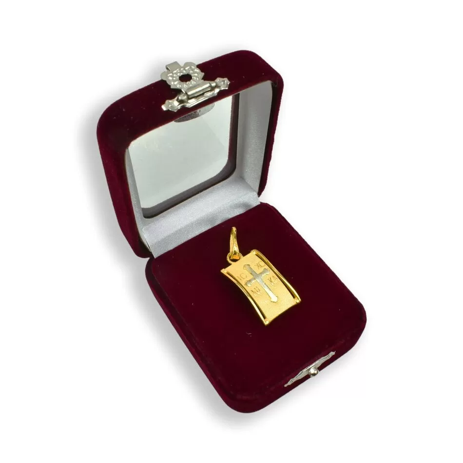 Handmade Pendant – 925 Silver with 24K Gold Plating and IC XC NI KA Cross