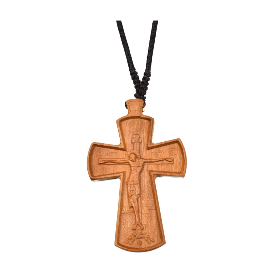 Wooden Neck Cross with the Crucified Christ