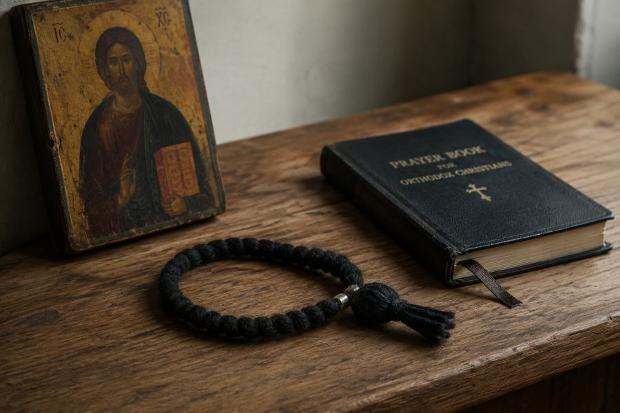 The prayer rope and the Jesus Prayer: a small prayer for the whole day
